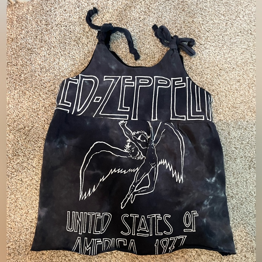 Little girls custom Led Zeppelin tie tank